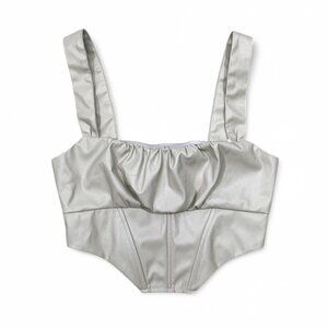 Pacsun L.A. Hearts Taupe Corset Top With Zipper Closure Size‎ XS